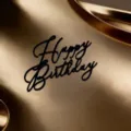Schwarze Acryl Happy Birthday Tortenaufsatz Dekoration für elegante Geburtstagsparty. - Happy Birthday Buchstaben 1 Schwarz (Breite ca. 9CM) / 1.3mm Dicke Acryl