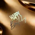 Gold Acryl Happy Birthday Kuchen Topper Seiten Dekoration Party Dessert Tisch Deko! - Happy Birthday Buchstaben 2 Gold (Breite ca. 9CM) / 1.3mm Dicke Acryl