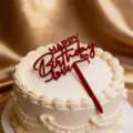 Roter Acryl-Tortenaufsatz zum Geburtstag, elegante Kuchendekoration für Partyzubehör. - Geburtstagskuchenstecker Rot (Breite ca. 9CM) / 1.3mm Dicke Acryl