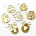 Gold mirror acrylic Easter bunny cake charm cupcake topper set party decoration labels - Style 1 Gold Easter Bunny Decor / 1.3mm Thick Acrylic Height 5cm