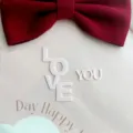 Acrylic LOVE YOU cake topper, romantic Valentine's Day party dessert decoration ornament. - Pink Style (LOVE YOU) / 1.3mm Thickness (Approx 8.7cm Height)