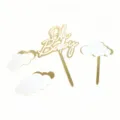 Gold Oh Baby cake topper set with white cloud ornaments for baby shower birthday cake. - Gold Letter DIY Cloud Collection / 1.3MM Thickness / Gold