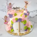 Kit de décoration de gâteau d'anniversaire avec panneau acrylique et adorables fées. - Style 4 / Épaisseur 1.3mm Largeur Environ 9CM