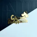 Gold acrylic Russian happy birthday cake topper, elegant party decoration and cake insert. - Gold Russian Birthday Style 1 / Width 9cm