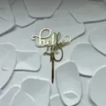 Gold acrylic 40th birthday cake topper, hello 40 cake decoration for birthday party supplies. - HELLO 40