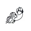 Minimalist black acrylic face flower line art cake topper for birthday party decorations. - Daisy Black