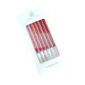 6 Pcs Red Birthday Candles Set with White Window Gift Box Party Cake Decoration - Red Straight Candle / 6Pcs/Set