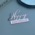 Roségold Acryl Happy Birthday Kuchendekoration, perfekt für Ihre Geburtstagsparty. - Happy Birthday Stil 5 / 1.3mm Dicke Breite Ca. 9CM / Roségold