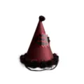 Glitter birthday hat with pom pom trim, dark red party hat for kids and adults celebration. - Glitter Red / 16*18CM