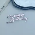 Roségold Acryl Happy Birthday Tortenaufsatz, perfekt für Partydekoration und Feiern geeignet. - Happy Birthday Stil 6 / 1.3mm Dicke Breite Ca. 9CM / Roségold