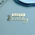Gold Acryl Happy Birthday Kuchentopper, elegante Party Dessert Deko Aufsatz für Feier. - Happy Birthday Stil 7 / 1.3mm Dicke Breite Ca. 9CM / Gold