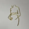 Topper per torta donna incinta in metallo dorato, decorazione minimalista festa della mamma. - Donna Incinta Stile B (Altezza Circa 10cm)