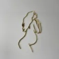 Topper per torta dorato minimalista con silhouette di donna incinta, design elegante. - Donna Incinta Stile C (Altezza Circa 10cm)