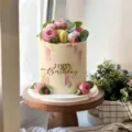 Topper per torta in acrilico Happy Birthday stile INS decorazione tavola feste dessert - Decorazione Torta Buon Compleanno Oro 01 / 1.3mm di Spessore, circa 10cm di Larghezza