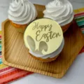 Décoration de cupcake Joyeuses Pâques en acrylique doré avec oreilles de lapin. - Style Lapin Happy Easter / Largeur env. 5CM / Or