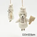 Detailed view of handmade wool felt chef sheep pendant, cute hanging ornament for creative gifts. - Chef Little Sheep