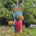 Handmade felt animal rabbit plush bag pendant charm cute cartoon doll gift decoration - Rabbit Style 1