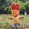 Handmade wool felt cute animal bag charm pendant, soft plush keyring doll gift accessory. - Rabbit Style 2