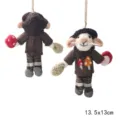 Handmade wool felt cute mouse doll bag pendant cartoon animal hanging ornament gift - Mouse Holding Mushroom