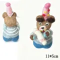 Handgemachte Wolle Filz Tier Schlüsselanhänger Tasche Anhänger 11x5cm Deko Geschenk neu - Bärenbonbon
