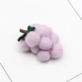 Wool felt grape DIY accessory cute cartoon craft material for hair clip and phone case deco - Purple