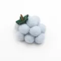 Wool felt grape simulation fruit cute DIY craft accessory for hair clips and jewelry making - Blue