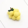 Yellow felt grape DIY accessory cute fruit hair clip craft material charm handmade item - Yellow