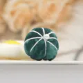 Petit coussin d'épingles citrouille en tissu vert foncé accessoire DIY pour déco maison - Vert Foncé