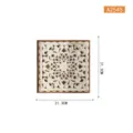 Decoration murale carree en bois carve retro americain pour l'entree et cafe chic. - Moyen - A2545
