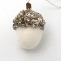Wollfilz Eichel Kugel Weihnachtsbaum Hängeanhänger DIY dekoratives Ornament Handwerk. - Weiß