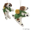Cute handmade felt dog hanging ornament, woolen craft toy for bag decoration or gift. - Backpack Dalmatian