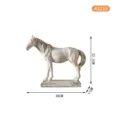 Wabi-sabi style retro resin horse figurine desktop ornament home decor 38x32cm - Success Horse Style (A3233)