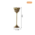 Vintage gold metal candlestick holder, 36cm tall baroque style decorative candle stand - 36cm