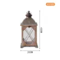 Rustikaler Holzlaternen Kerzenhalter im Vintage-Stil dekorative Windlicht mit Metalldach - Groß (A3169)