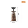 Candelabro vintage de madera y metal decoración de mesa retro adorno para hogar A1839 - A1839 (Altura 28cm)