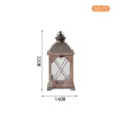 Rustikale Holzlaterne Kerzenhalter Tischdeko Windlicht Retro Vintage Stil 32x14cm - Klein (A3170)