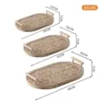 Handgefertigtes Tablett Set aus Bambus mit Holzgriffen für eine stilvolle Heimdekoration. - Set 3 - A3145