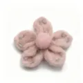 Pink felt five-petal flower accessory for DIY hair clips, clothing, and bag decoration. - Dusty Pink