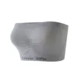 Grauer nahtloser trägerloser Sport-BH, bequeme atmungsaktive Bustier Unterwäsche. - S / Oberteile / Grau