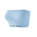Blue strapless seamless sports bra, breathable stretch bandeau for women and girls. - Light Blue