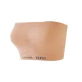 Nude seamless strapless tube top bra, comfortable breathable one-piece sports bra variant. - Nude