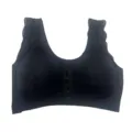Women Wireless Front Closure Lace Vest Bra Comfort Push Up Daily Underwear Black New - S / Tops / Black