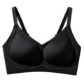 Reggiseno comfort senza ferretto e senza cuciture donna, taglie forti traspirante nero - Taglia M / Nero