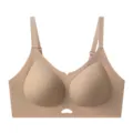 Bequemer nahtloser BH in Nude, leicht, atmungsaktiv, stützende Damen Unterwäsche für Alltag. - M / Khaki