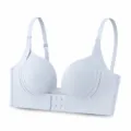 Reggiseno push-up senza cuciture azzurro con chiusura frontale, intimo comodo e morbido - 70A / Grigio