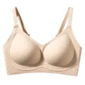Comodo reggiseno senza cuciture color nude taglie forti traspirante supporto morbido - Taglia M / Color pelle fondotinta
