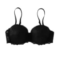 Black lace push-up bra, comfortable wireless daily wear women lingerie main product view - 70B / Tops / Black