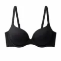Black push-up bra for women, minimalist daily comfort style, breathable and smooth fit. - 85D / Black