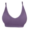 Purple seamless wireless bra for women, comfortable daily breathable underwear with soft support. - S / Purple
