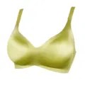 Light green seamless push-up bra, comfortable underwire-free daily intimates for women. - S / Tops / Pink